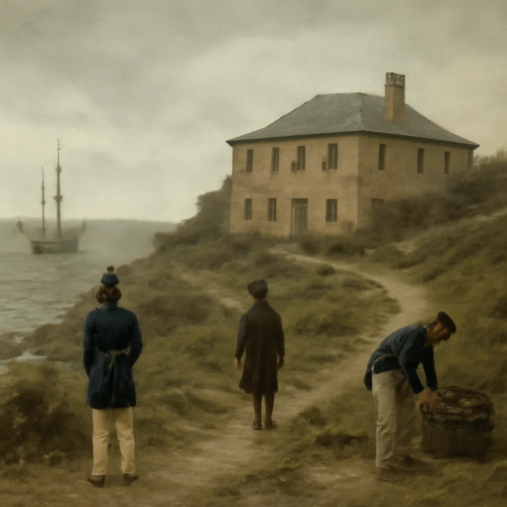 Longwood House and gardens on Saint Helena, a windswept 19th-century residence where Napoleon lived under British custody after 1815.